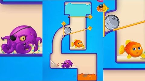 Save the fish | pull the pin game | gameplay | level 11 - 15 | offline game |