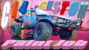 WPL C14 RC Custom Paint Job Using Salt Chipping. Weathered and Beaten!