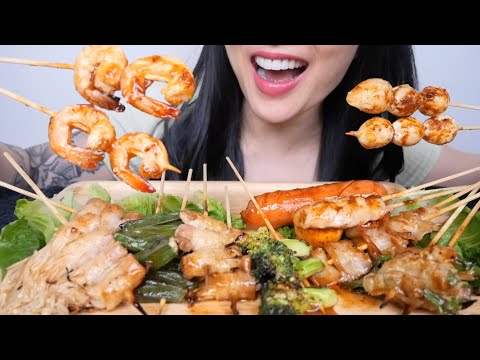 MALA BBQ STICKS (ASMR STREET FOOD) NO TALKING | SAS-ASMR