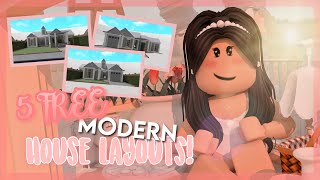 Bloxburg:: 5 FREE modern house LAYOUTS! *one story*|| Ellaxomq♡︎