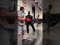 Khamzat chimaev hitting pads in gym