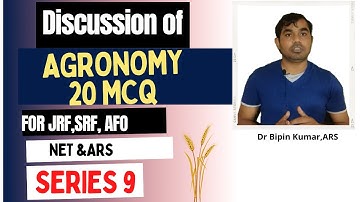 20 MCQs for General Agriculture (Agronomy) for ICAR-JRF,ARS,NET,SRF and IBPS-AFO