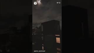 Moon trynna hide behind clouds