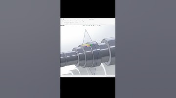 Modeling a Shaft and Assembling It with a Helical Gear in SolidWorks  #cad #pipelining #3ddesign