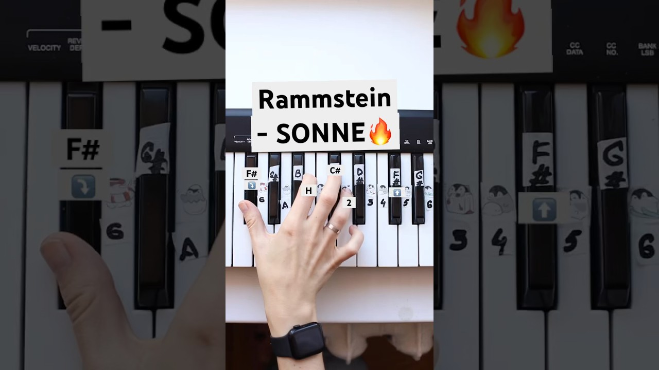 🎹SONNE-RAMMSTEIN 🔥|Easy tutorial piano 
