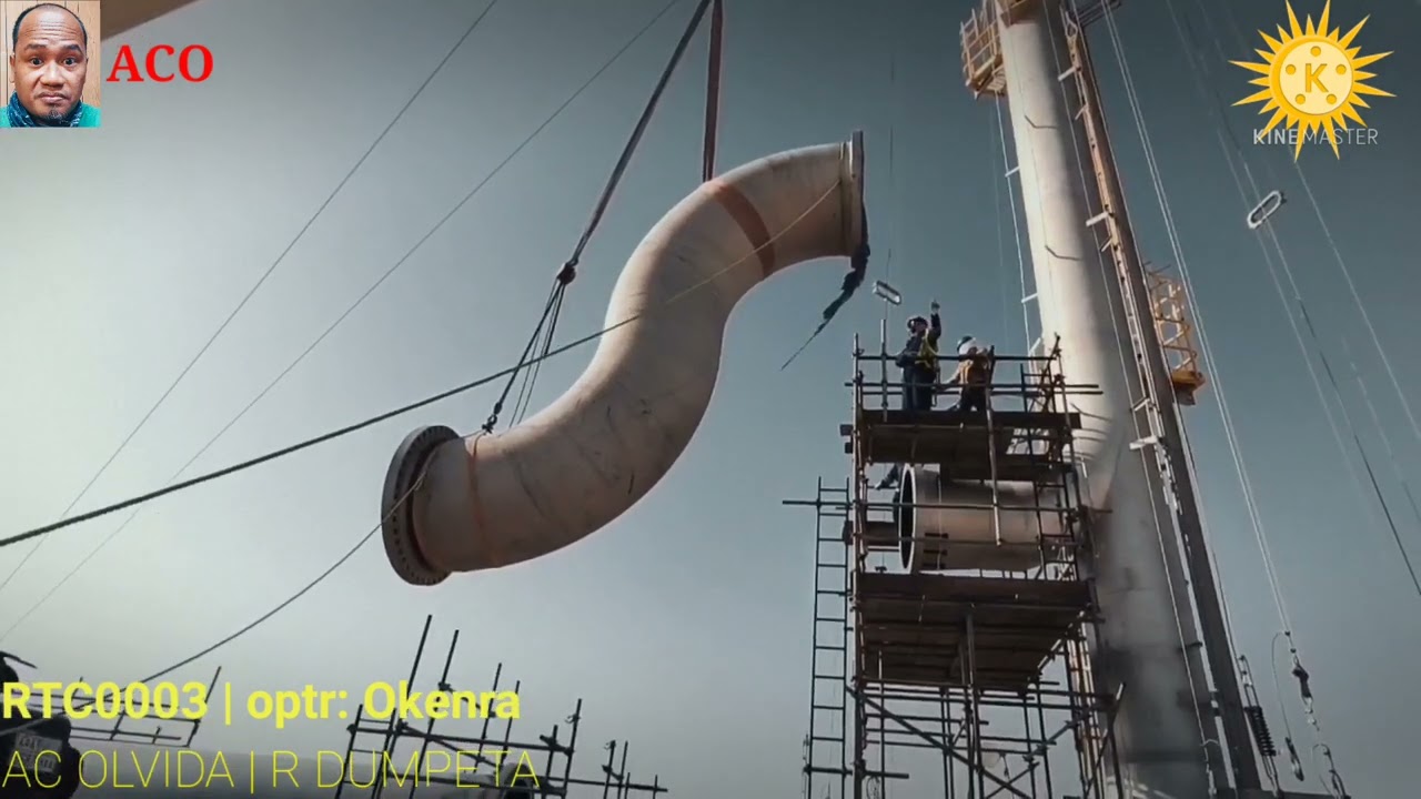 Erection of L bow | Flare line  | flare area, Hawiyah Samsung project