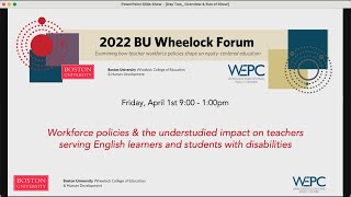 BU Wheelock Forum 2022 Welcome & Keynote Opening with Juliana Urtubey – April 1