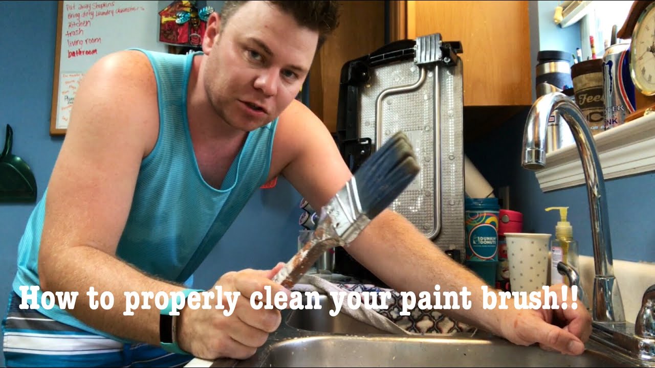 HOW TO PROPERLY CLEAN YOUR PAINT BRUSHES FOR REUSE | Must Or Bust - YouTube