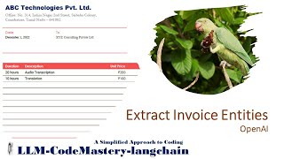 Extract entities from any invoice using langchain and openai