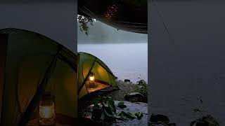 The sound of rain while camping #asmr #peaceful