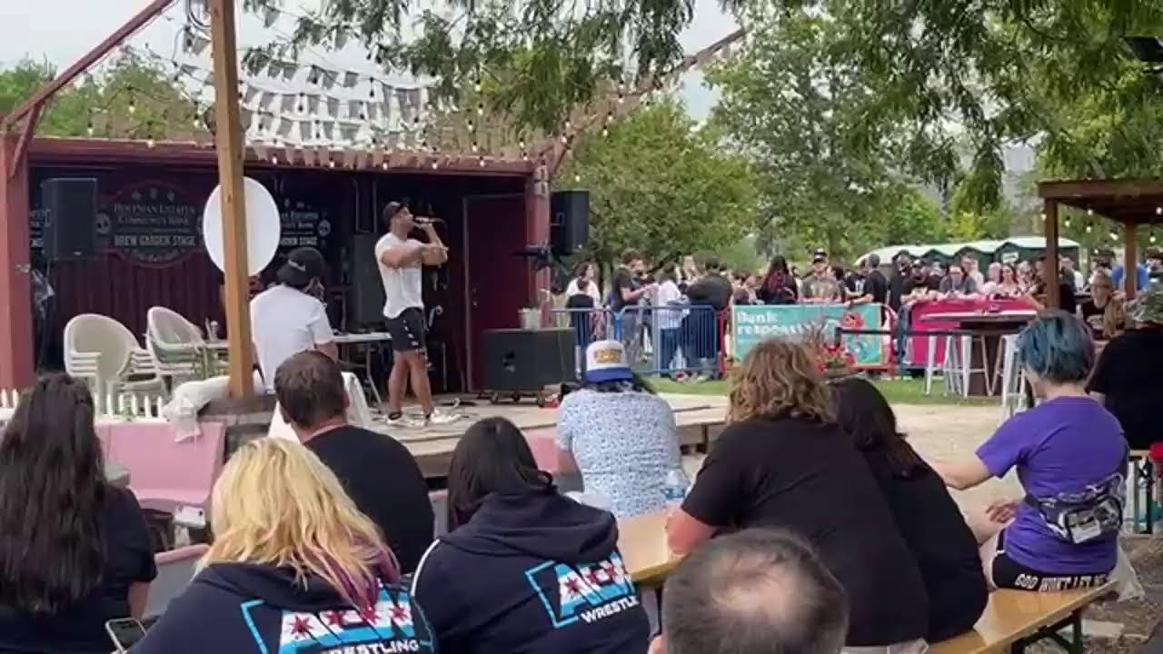 Max Caster raps on the Gunn Club at AEW All Out(side) Party YouTube