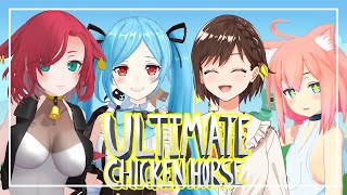 【Ultimate Chicken Horse】この4人の仁義なき戦いをごらんください【かしこまり/八尋けい/ヤマトイオリ/猫宮ひなた】