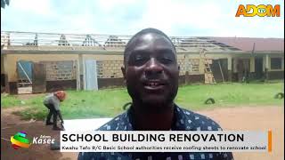 Kwahu Tafo R/C Basic School authorities receive roofing sheets to renovate school- Premtobre Kasee