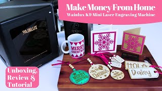 WAINLUX K8 Mini Laser Engraver: Unboxing, Review & Tutorial | Make Profitable Crafts for Extra Cash