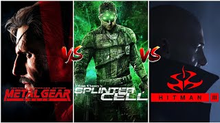 HITMAN VS METAL GEAR VS SPLINTER CELL | DIRECT COMPARISON IN HINDI🔥