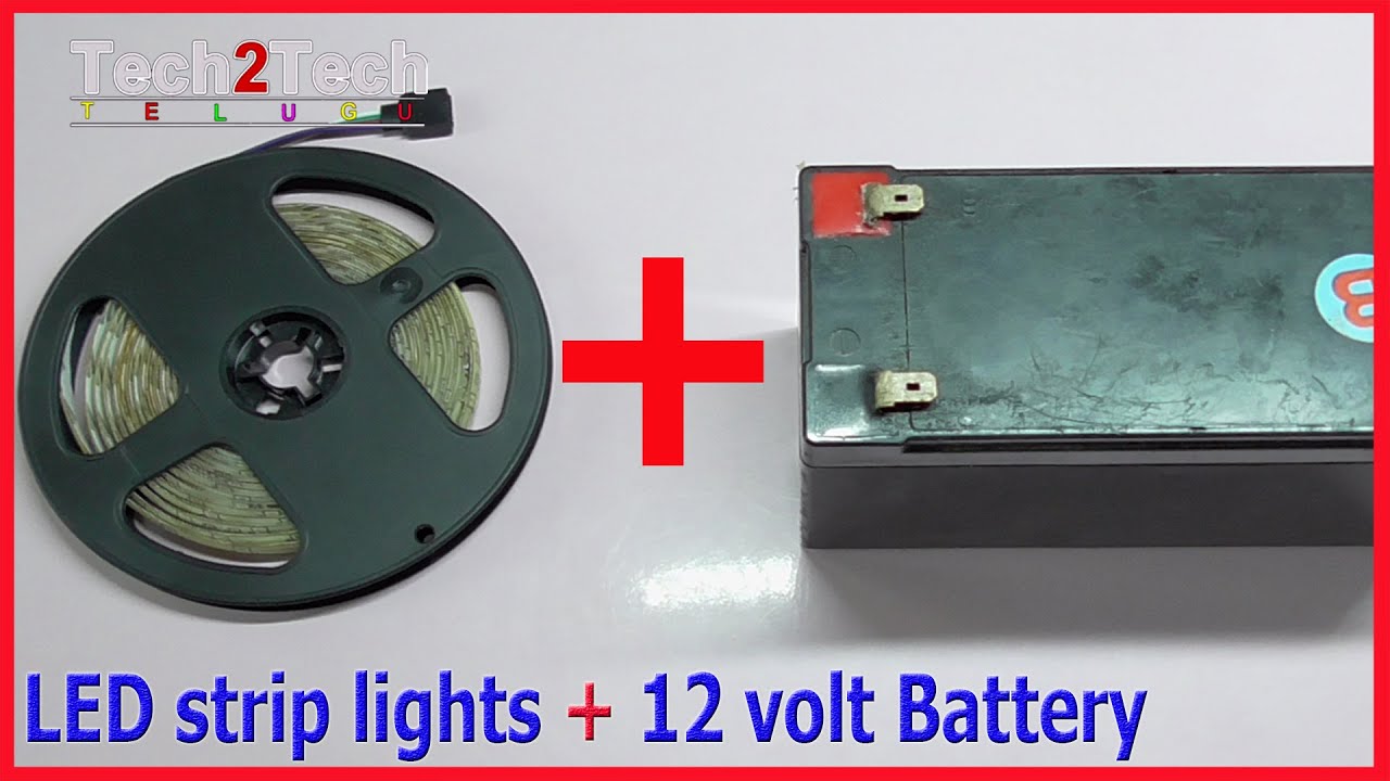 How to connect led strip lights to 12 volt battery, Wiring LED lights