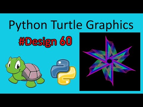 python turtle graphics tutorial || #design60  || Python graphics