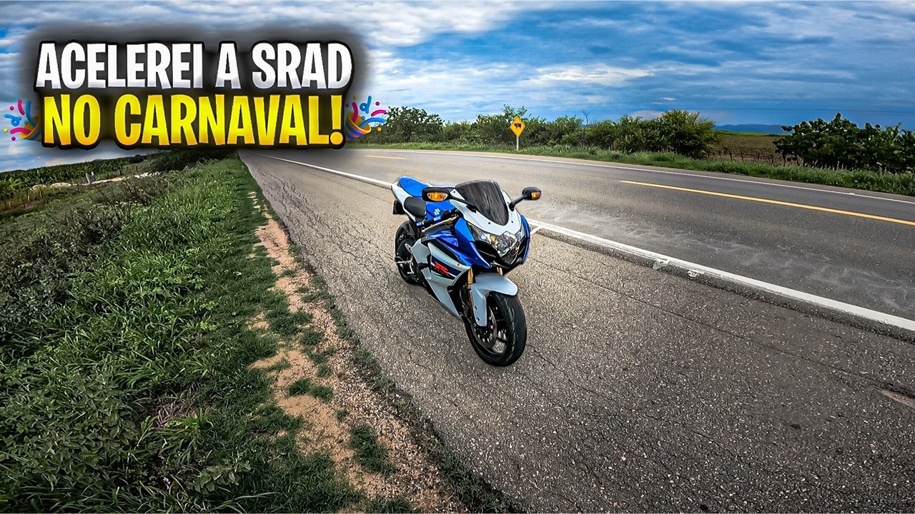 🔥 MEU CARNAVAL DE GSX-R 1000 SRAD 😈🏍️ QUE RONCO ABSURDO! SÓ O CANO CANTANDO NA RUA! 🔊💥