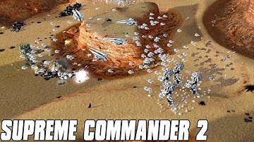 Supreme Commander 2 - Cheating AI 7v1 Multiplayer Gameplay
