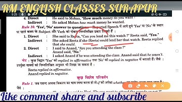 Indirect Interrogative Sentence from excellent Class 12 Rules & Examples explained by Ramesh Sir