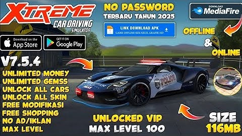 Extreme Car Driving Simulator Mod Apk 7.5.4 New 2025 - Unlimited Money Max Level & Unlock All Cars