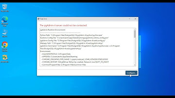 How to fix The pgAdmin 4 server could not be contacted