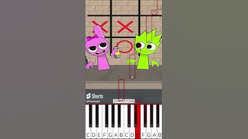 POV PINK and LIME are playing tic-tac-toe❤️Incredibox Sprunki (@PADLOTOON) - Octave Piano Tutorial