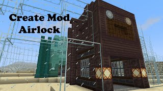 An Airlock using Minecraft Create Mod