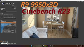 Amd Ryzen 9 9950X3D Cinebench R23 Multi&Single Test