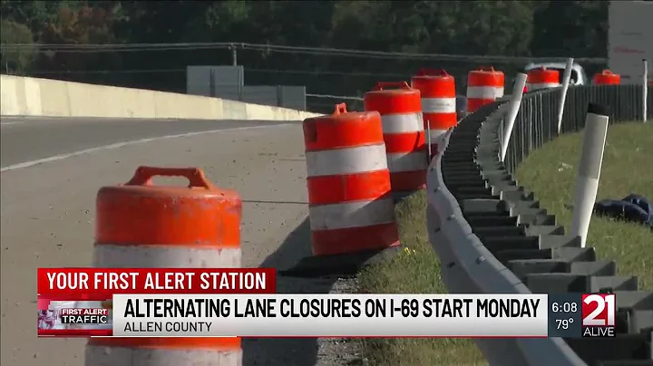 Alternating lane closures planned for I-69 in Fort Wayne