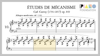 Czerny Op. 849 No. 10 at Full Speed (BPM = 116)