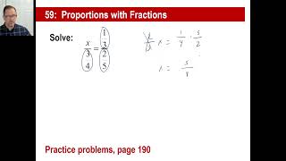 Saxon Math - Pre-Algebra 1/2: 3rd Edition (Lesson 59) - Proportions with Fractions