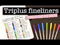 STAEDTLER TRIPLUS FINELINERS 💜 Swatching my Triplus fineliner collection | Long-term collections