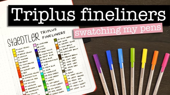 Staedtler Triplus Fineliner .3 mm Colored Pens- set of 20 — Two