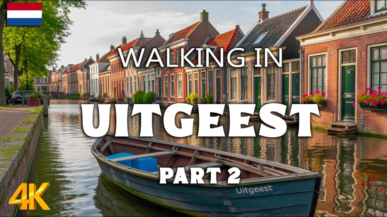 Dutch Village Walking Tour 4K | Silent Walk in Uitgeest  Nature, Canals, and Dutch Streets (PART 2)