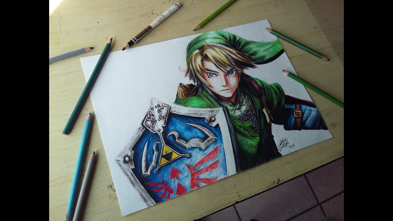 Link - Zelda Ocarina of Time (Speed Drawing) 