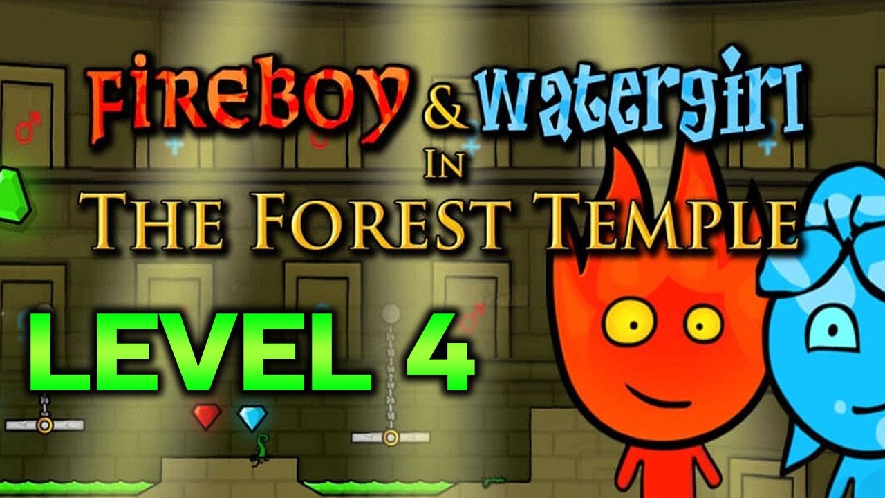 Fireboy And Watergirl 1: The Forest Temple Level 4 Full Gameplay 
