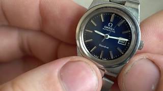 1973 Ladies Omega Geneve automatic date BLUE DIAL - ref 566.0067/766.0805, cal 684
