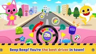 Baby Shark Car Town 🚗 Fun Driving, Singing & Coloring Games for Kids! screenshot 5