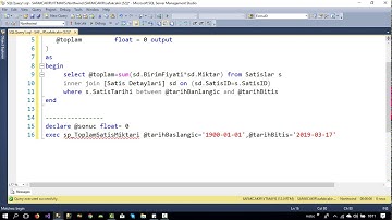 Ders 5 - MSSQL Stored Procedure 