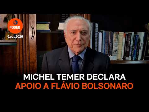 Michel Temer declara apoio a Flávio Bolsonaro no 2º turno