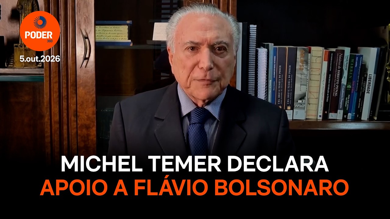 Michel Temer declara apoio a Flávio Bolsonaro no 2º turno