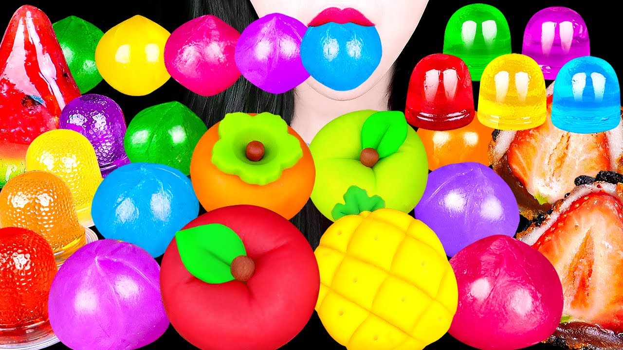 ASMR DIY FRUITS RICE CAKE, WATERMELON TANGHULU, STRAWBERRY RICE CAKE 과일 화과자 딸기 찹쌀떡 수박 탕후루 먹방 MUKBANG