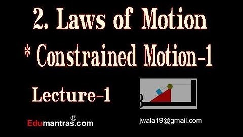 What is Meaning of constrained motion?  ( Part-1) LOM  HINDI ( Lecture-1 )