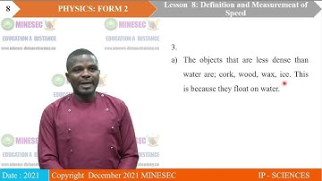 IP-SC PHYSICS Form 2 Lesson 8 Definition and Measurement of Speed