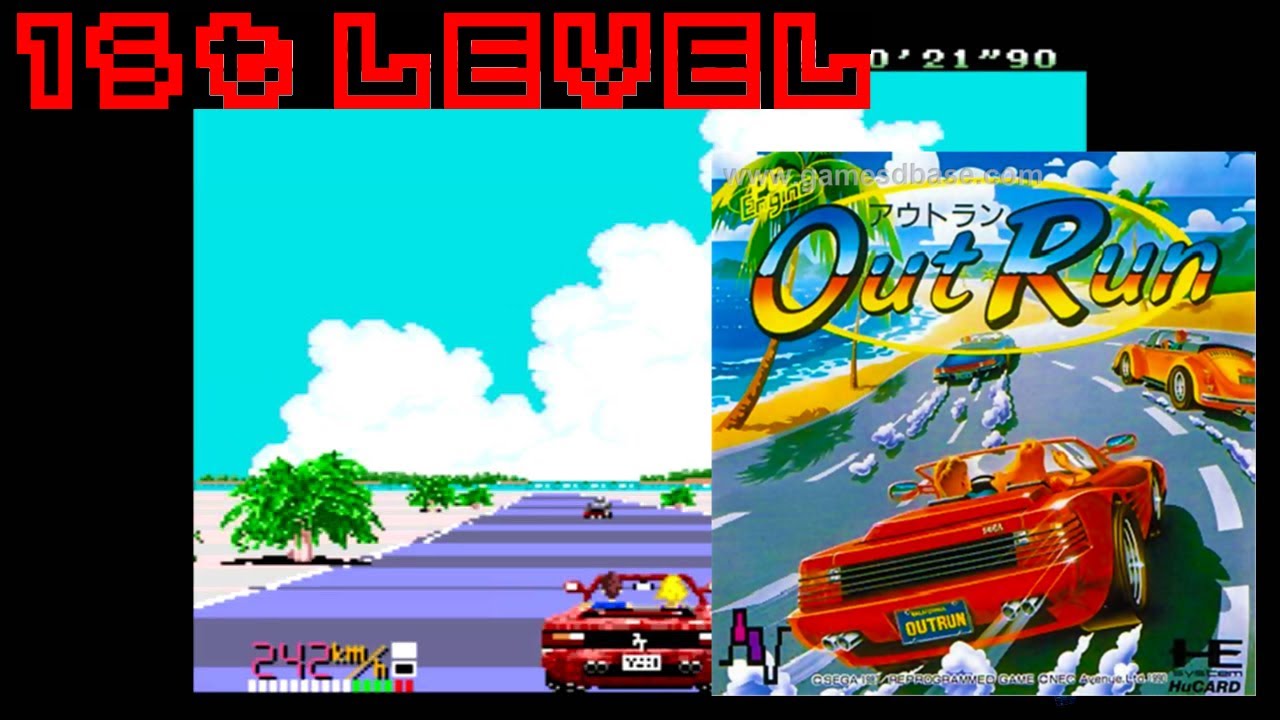 Out Run (1990, PC Engine) - 1st Level - YouTube