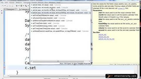 Universidade XTI   JAVA   069   Date  Calendar  get  set  clear  add e roll
