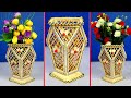 DIY Easy and Beautiful  Flower Vase from Popsicle Sticks | Home decorating ideas handmade/Vase diy