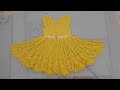 Vestido amarelo de crochê pra menina de 4 e 5 anos