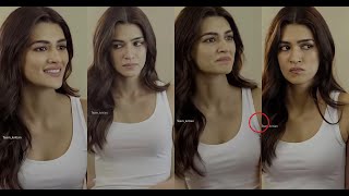 Kriti Sanon Super Seducing Double Meaning Facial Expression In White Sports Bra Outfit.